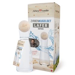 ZirbenFamilie ZirbenKugelSet Johann Lafer Edition Wasserkaraffe mit ZirbenKugel und Verpackung